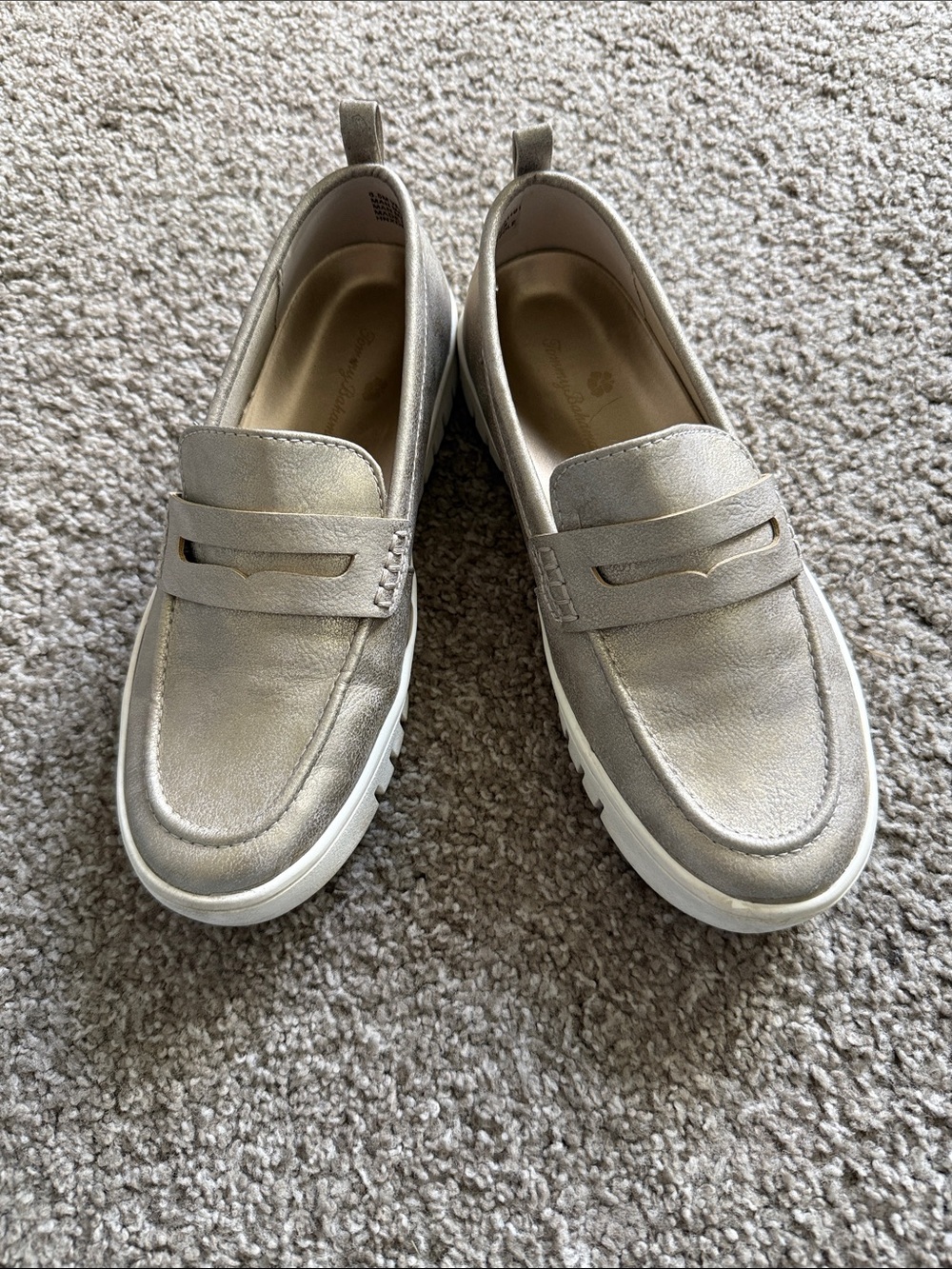 Tommy Bahama Silver/Tan Slip-On Loafers
